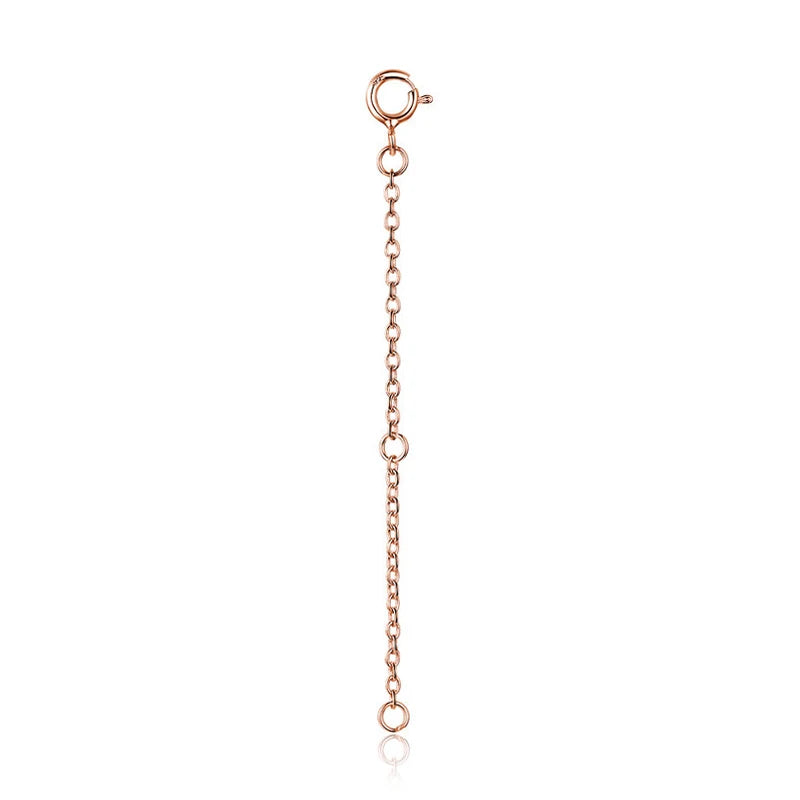 Diamond 14K Gold Plated 925 Sterling Silver Extended Chains with Lobster Clasps for DIY Necklace Extension Chain Jewelry Making