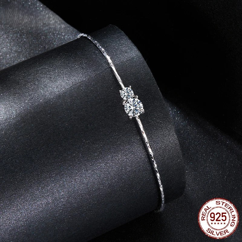 Diamond Sparkling Moissanite Starlight Bracelet Adjustable Strand Bracelet for Women Engagement Birthday Gift Fine Jewelry MSB024