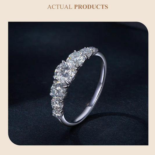 Diamond Color VVS1 EX Moissanite Ring Delicate Lab Diamond Ring 925 Sterling Silver for Women Engagement Wedding Jewelry