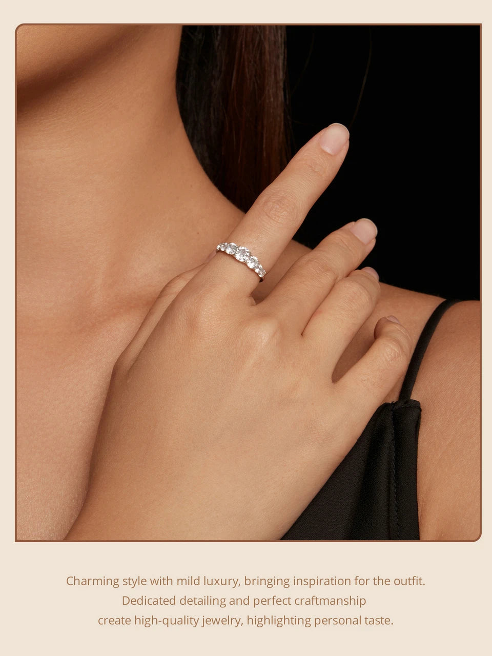Diamond Color VVS1 EX Moissanite Ring Delicate Lab Diamond Ring 925 Sterling Silver for Women Engagement Wedding Jewelry