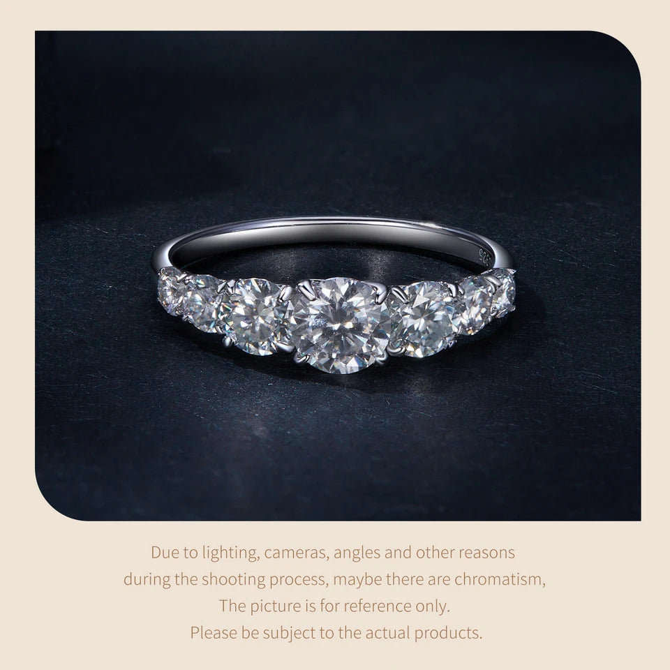 Diamond Color VVS1 EX Moissanite Ring Delicate Lab Diamond Ring 925 Sterling Silver for Women Engagement Wedding Jewelry