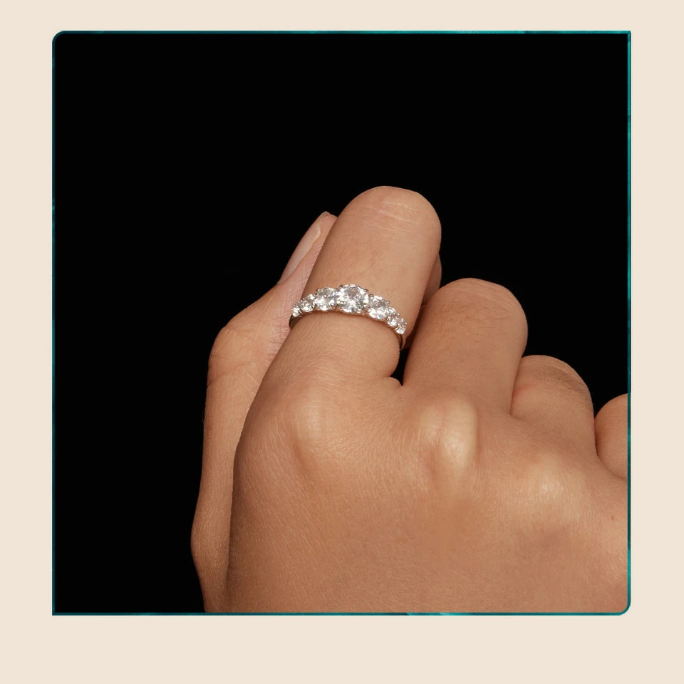 Diamond Color VVS1 EX Moissanite Ring Delicate Lab Diamond Ring 925 Sterling Silver for Women Engagement Wedding Jewelry